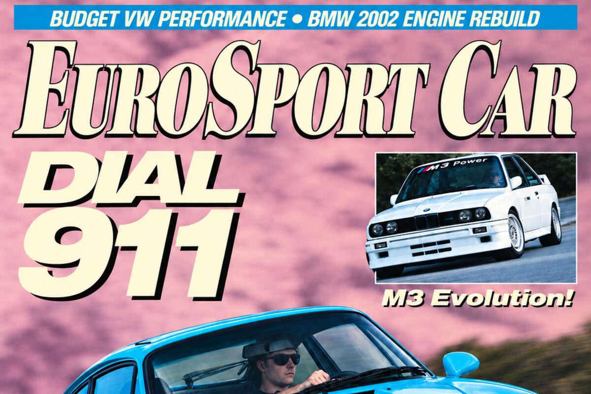 The January 1995 cover of EuroSport Car magazine, with a white first-generation BMW M3 in the M3 Evolution inset.