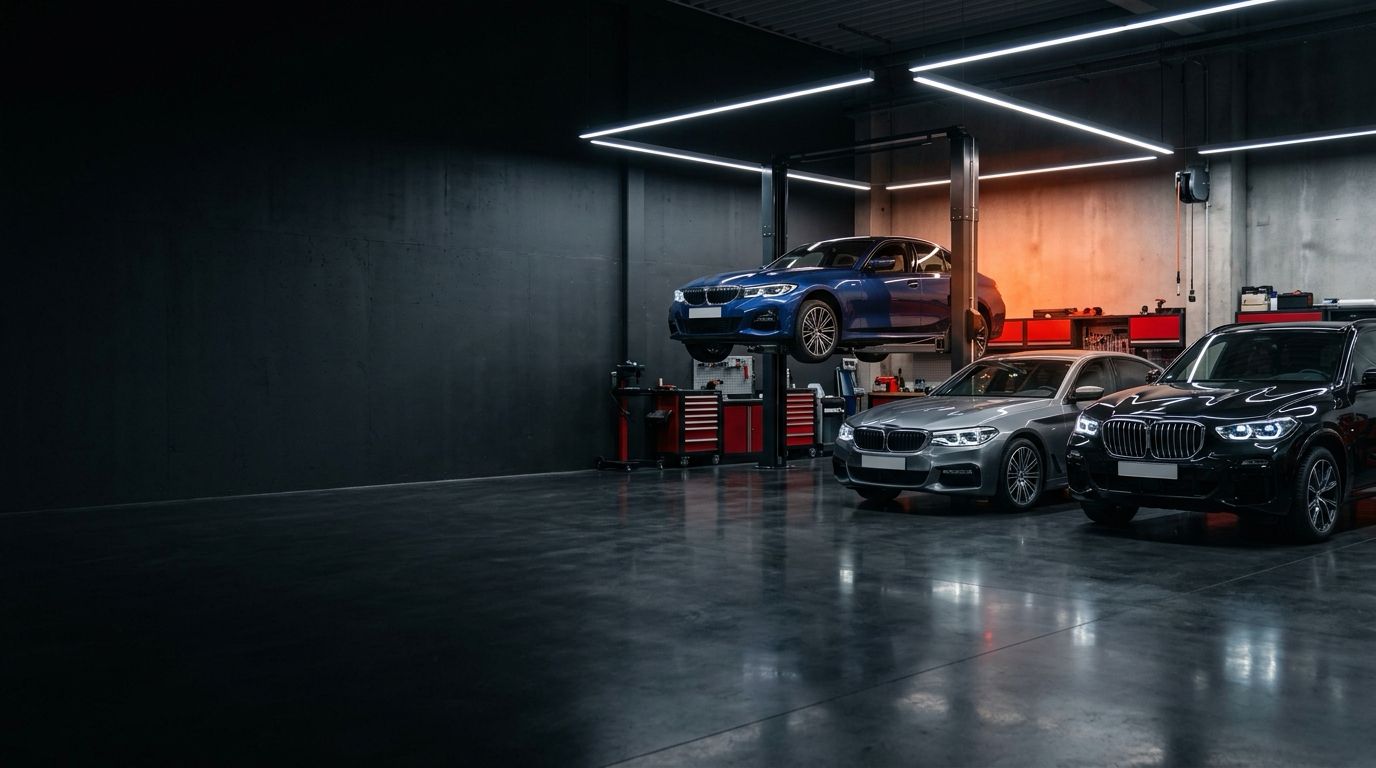 BMWs in the service bays